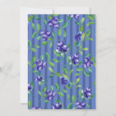 Invitation Elégant Baby shower doux aux baies de bleuets (Dos)