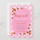 Invitation Élégant Baby shower doux Berry Summer Daisy (Devant)