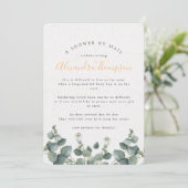 Invitation Elégant Baby shower Eucalyptus Par Courrier (Debout devant)