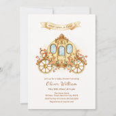 Invitation Élégant Baby shower Fairytale Prince Carriage (Devant)