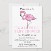 Invitation Élégant Baby shower Flamant rose rose moderne (Devant)