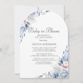 Invitation Elegant Baby shower Fleur sauvage Boho (Devant)