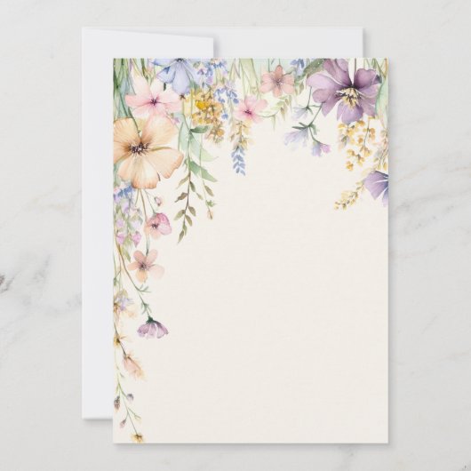 Invitation Élégant Baby shower Fleur sauvage botanique (Dos)