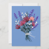 Invitation Elégant BABY SHOWER Fleur sauvage Bouquet CUSTOM L (Dos)