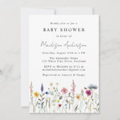 Invitation Élégant Baby shower Fleur sauvage Meadow (Devant)