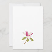 Invitation Élégant Baby shower Floral (Dos)