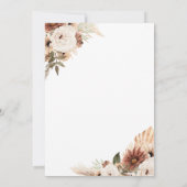 Invitation Elégant Baby shower floral blanc Arch Boho (Dos)