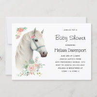 Elégant Baby shower Floral Boho Cheval Blanc
