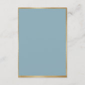 Invitation Elégant Baby shower floral d'aquarelle bleue (Dos)