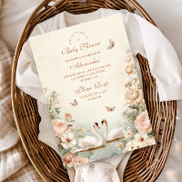 Élégant Baby shower floral du lac des Cygnes