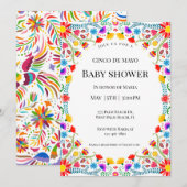 Invitation Élégant Baby shower Floral Mexicain Cinco De Mayo (Devant / Derrière)