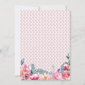 Invitation Elégant Baby shower Floral Moderne (Dos)