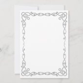 Invitation Élégant Baby shower floral noir & blanc simple (Dos)