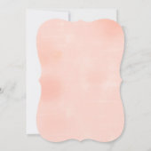 Invitation Élégant Baby shower Floral Peach Or (Dos)