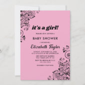 Invitation Élégant Baby shower Floral simple décoratif (Devant)