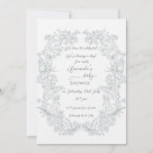 Invitation Élégant Baby shower Floral Tropical Français (Devant)