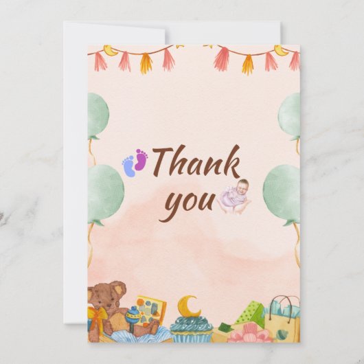 Invitation Élégant Baby shower forestier (Dos)