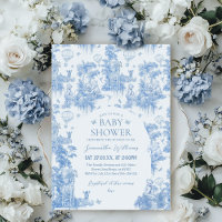 Elégant Baby shower Garçon Toile Bleu Safari
