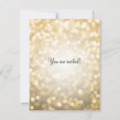 Invitation Elegant Baby Shower Gold Glitter Lights (Dos)