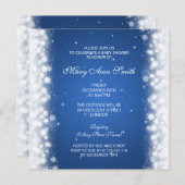 Invitation Elegant Baby Shower Magic Sparkle Blue (Devant / Derrière)