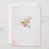 Invitation Élégant Baby shower moderne de fleurs d'aquarelle (Dos)