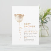 Invitation Élégant Baby shower Ours Moderne (Debout devant)