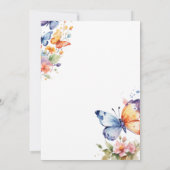 Invitation Élégant Baby shower papillon (Dos)