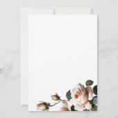 Invitation Elégant Baby shower Rose beige fille (Dos)