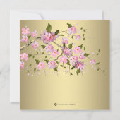 Invitation Élégant Baby shower rose cerisier (Dos)