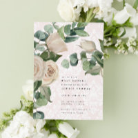 Élégant Baby shower Rose de cottage rose clair