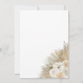 Invitation Elégant Baby shower Rose de Pampas Grass Bohème (Dos)