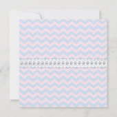 Invitation Elégant Baby shower rose et bleu Twin (Dos)