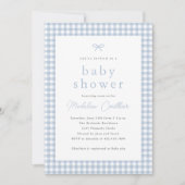 Invitation Elégant Baby shower simple Dusty Blue Boys (Devant)