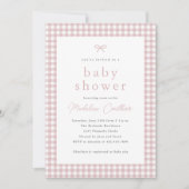 Invitation Élégant Baby shower simple Dusty Rose Girls (Devant)