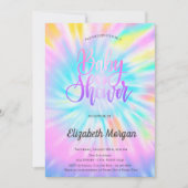 Invitation Elégant Baby shower Tie Dye (Devant)