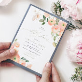 Invitation Élégant Baby shower vert de couleur blush & Sage