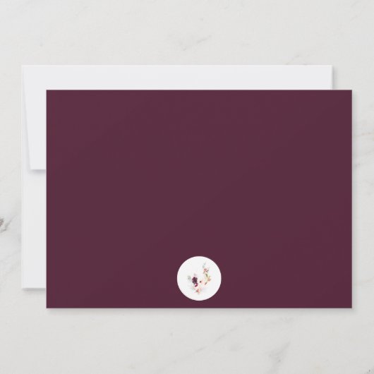 INVITATION ÉLÉGANT BABY SHOWER VERT, ORANGE, ROUGE & VIN (Dos)