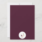 INVITATION ÉLÉGANT BABY SHOWER VERT, ORANGE, ROUGE & VIN (Dos)