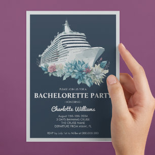 Invitation Elégant Bachelorette Party Cruise Ship