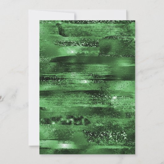 Invitation Elégant Ballons Vert et Or St Patrick's Day (Dos)