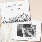 Invitation Élégant Baltimore moderne Enregistrer la date