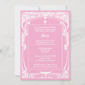 Invitation Élégant Baptême Art Nouveau (Devant)