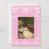 Invitation Élégant Baptême Art Nouveau (Dos)