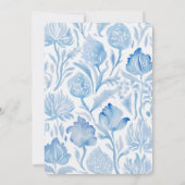 Invitation Élégant Baptême de Garçon Bleu Baptême Christening (Dos)