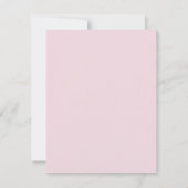 Invitation Élégant Baptême de la cou rose (Dos)