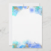 Invitation Élégant Baptême d'or bleu marine Christening (Dos)