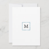 Invitation Élégant BAPTISME CHRISTENING Blue Boy | PHOTO (Dos)