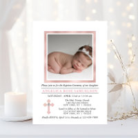 Élégant BAPTISME CHRISTENING Rose Girl | PHOTO