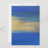 Invitation Elégant Bar Bleu Et Or Mitzvah (Dos)