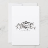 Invitation Elégant Baroque Rococo 1746 Mariage Frame Border (Dos)
